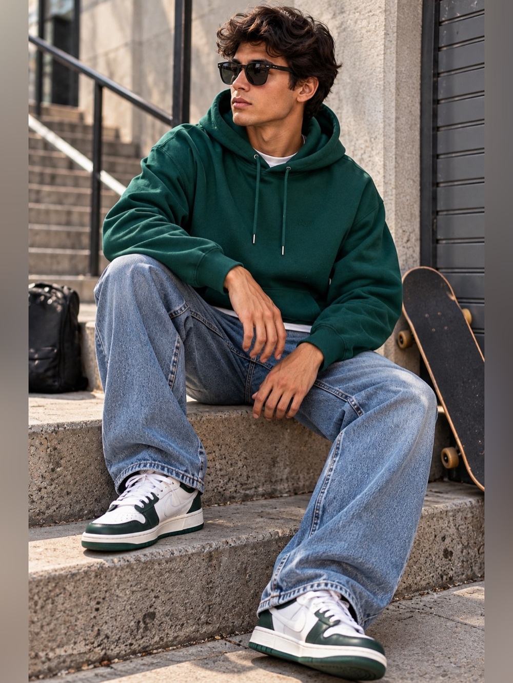 Levi’s Men’s Relaxed Fit Pullover Hoodie Forest Green Size XS NWOT
